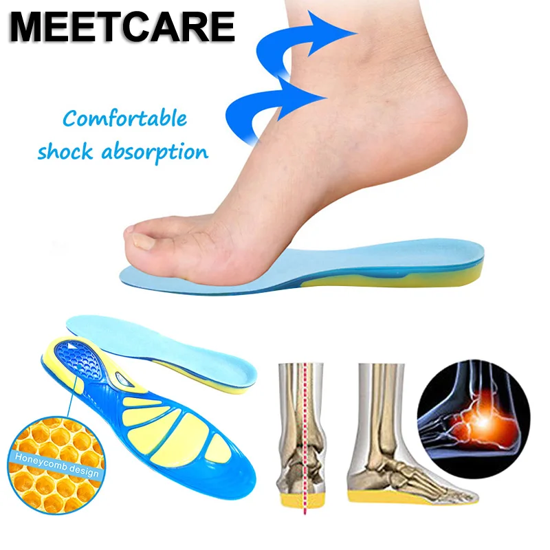 

1Pair Orthopedic Silicone Gel Sport Insoles Massaging Arch Support Orthopedic Plantar Fasciitis Running Pad Foot Care Tools
