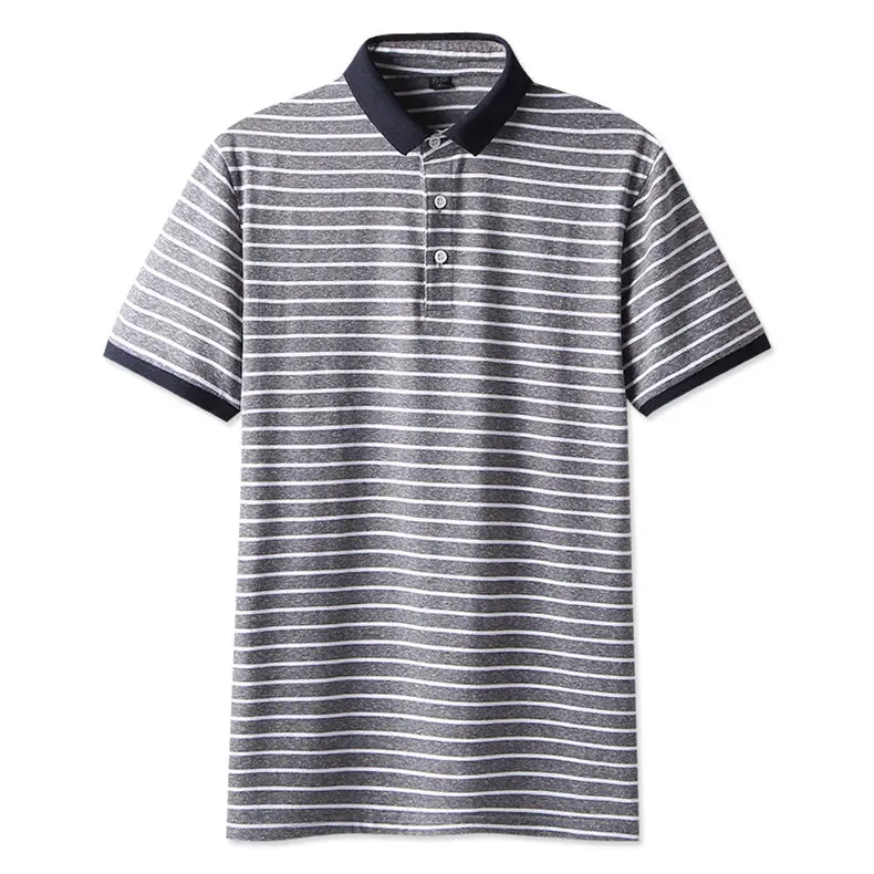 2Color Summer Cotton Polos Men 2019 New Short Sleeve Casual Korean Style Striped Male Polo Shirts Breathable MuLS Brand Clothing 0