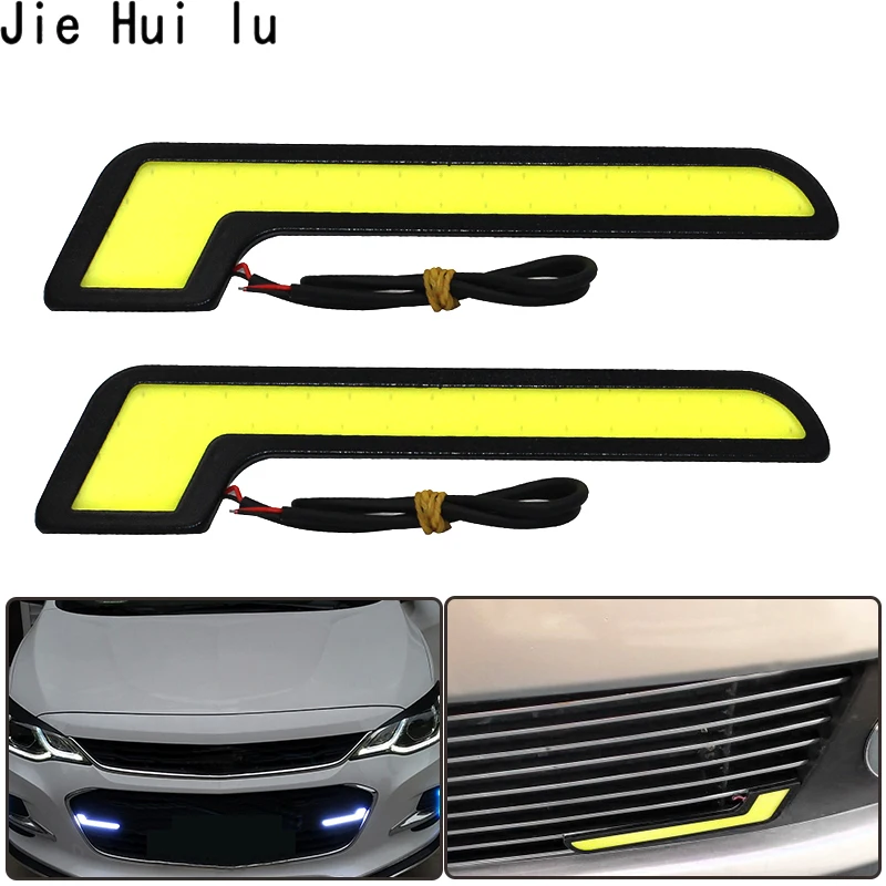 

Car styling DRL Daytime Running Led Bar COB DC 12V Car Lights Waterproof Ultrathin Light Fog Driving Lamp Bright White 6000K