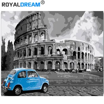 

ROYALDREAM Colosseum Landscape DIY Painting By Numbers Kit Paint On Canvas Painting Calligraphy For Home Decor