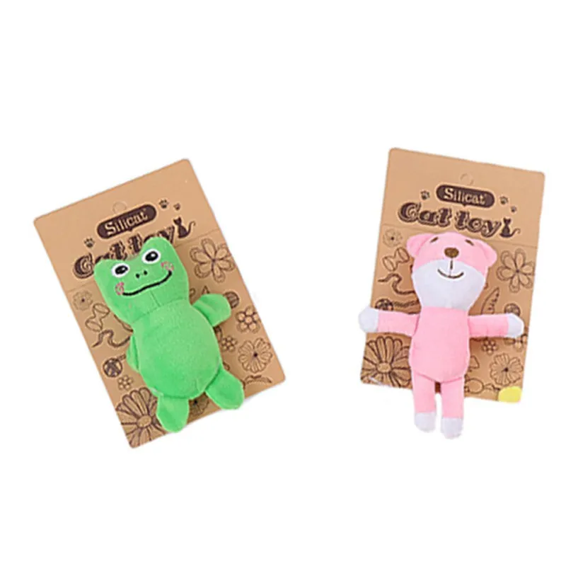 Кошка плюшевый медведь лягушка в форме белки Catnip игрушка супер мягкая ткань животное моделирование для игры котов товары для домашних животных