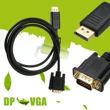 Mayitr 1,8 м HDMI DP Мужской к VGA HD-15 Мужской кабель 1080p высокое качество Дисплей порт к VGA конвертер адаптер для портативных ПК