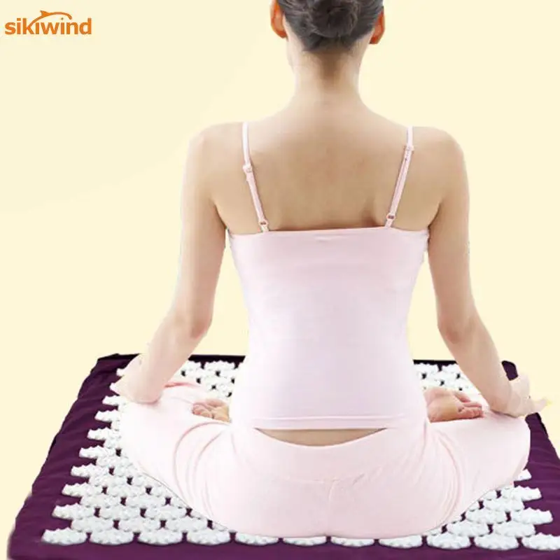 NEW Yoga Mat Massager Cushion Acupressure Mat Relieve Stress Pain Acupuncture Spike Yoga Mat for Back Foot Legs Massage Purple NEW Yoga Mat Massager Cushion Acupressure Mat Relieve Stress Pain Acupuncture Spike Yoga Mat for Back Foot Legs Massage Purple