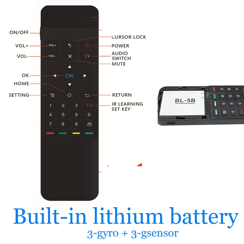 

T3 standard mini remote control air mouse wireless2.4G mini fly mouse keyboard