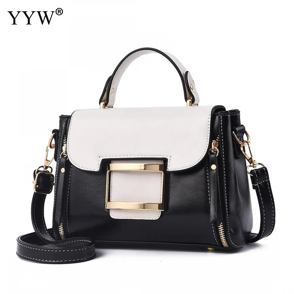 

2018 New Arrive Women Pu Leather Handbag Hit Color Messenger Bag High Capacity Brand Shoulder Bag Female Bolsa Feminina Sac