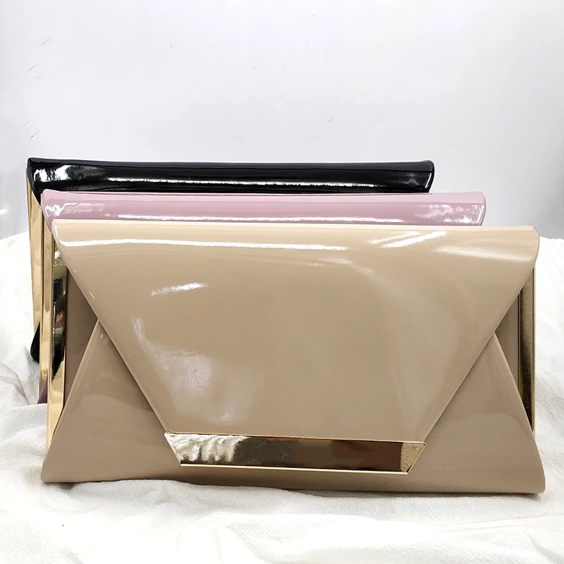 

Fashion evening clutches women party solid PU leather shoulder bag clutches bridal wedding party bag envelope bag cross body bag