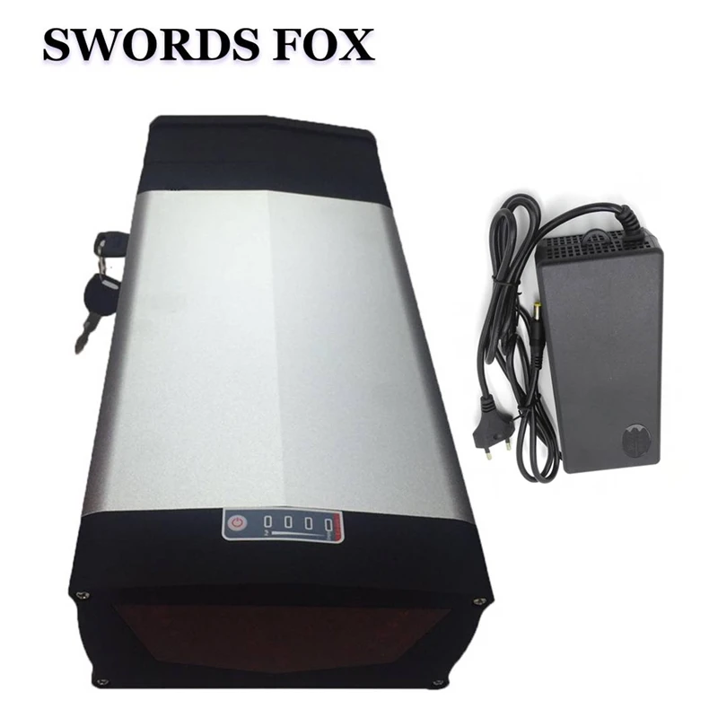 

SWORDS FOX 1000W 36V Electric Bike lithium battery 36V 24AH Rear rack battery with 5V USB Port 30A BMS 42V 2A charger