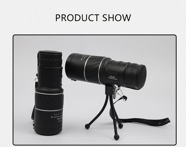 Monocular com Suporte Monocular Telescópio Poderoso Visão Noturna Óptica Len 100 m x 8000 hd Caça Profissional Binocular 30x52 6 com suporte óptica len 100 m x