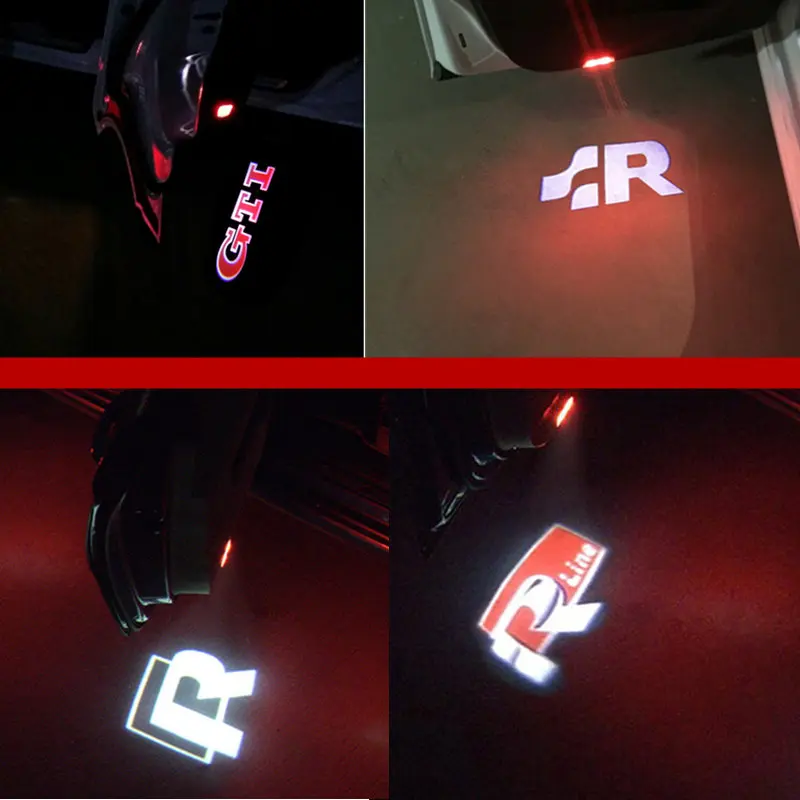 2PCS LED Car Door Logo Light For VW Golf 5 6 7 Jetta MK5 ...