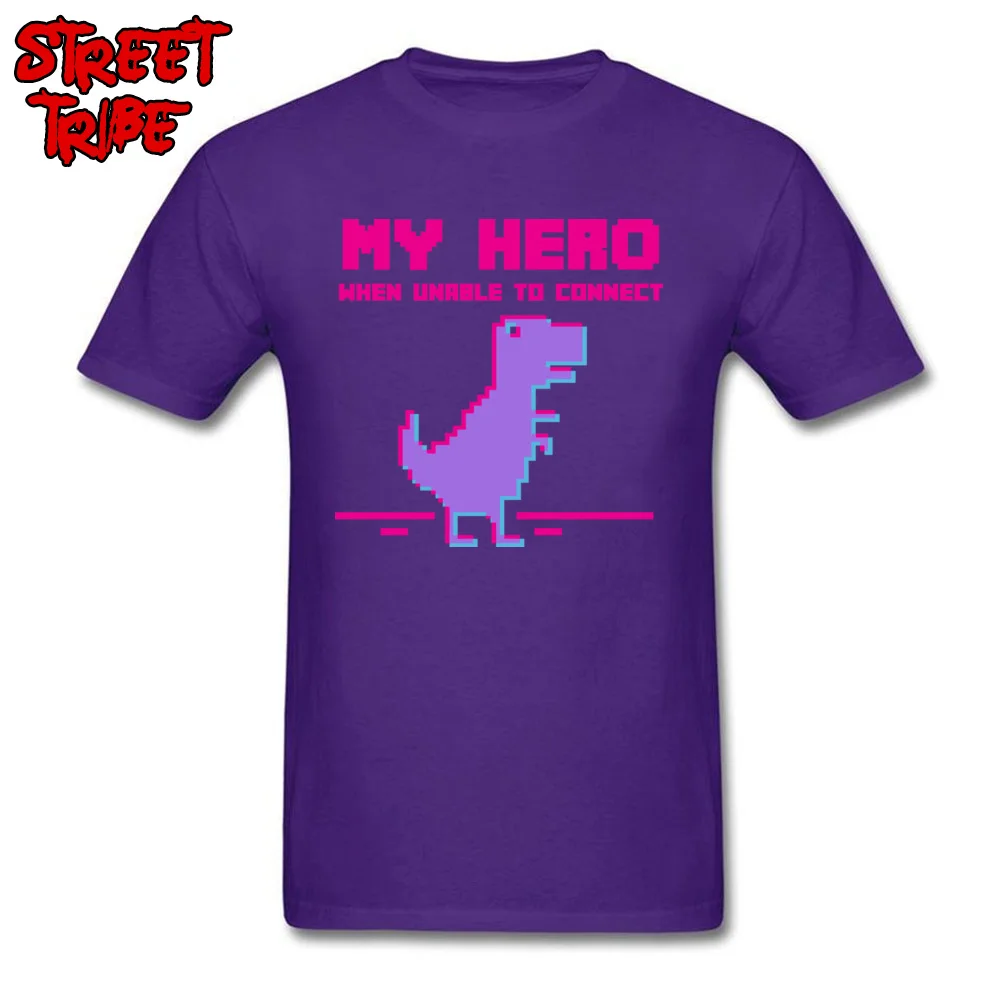 Dinobit Fashion Men's T Shirts Crew Neck Short Sleeve 100% Cotton Fabric Tops Tees Birthday Tee-Shirt Wholesale Dinobit purple