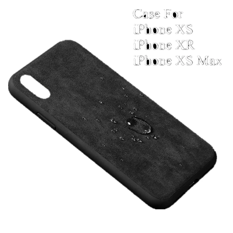 

Case for iPhone 6 6s 7 8 Plus X Italian Fabric Suede like Leather Cover Downy Phone Housing Shell for XS Max XR Fundas Coque