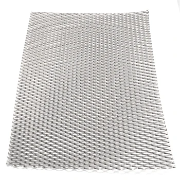 1pc Mayitr Practical Metal Titanium Mesh Sheet Heat Corrosion Resistance Silver Perforated Expanded Plate 200mm*300mm*0.5mm
