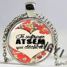 1 pièces Journée de L'enseignant cadeaux mode I AM AN Super AVS Atsem pendentif collier hommes femmes charme merci maitresse bijoux pendentif
