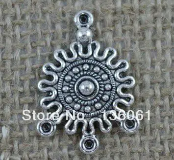 

Vintage Silvers Charms 3 Hole Flower Dangle Connectors Pendants For Bracelet Earrings Jewelry Making Accessories 10pcs Z713
