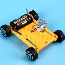Творческие дети раннее образование DIY электрический автомобиль научный эксперимент головоломка строительные блоки собранная игрушка физика обучающий инструмент