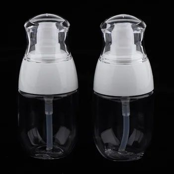 

2Pcs Portable Empty Bottle Cosmetic Lotion Press Pump Bottle Travel with Cap for Lotion and Serum