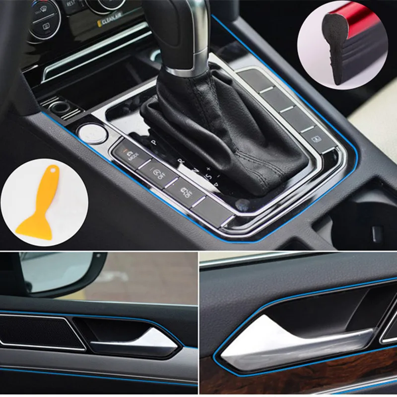 

5M DIY Universal Car Styling Flexible Interior Internal Decoration Moulding Trim Decorative Strips Line Stickers Car-Styling