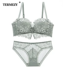 TERMEZY, сексуальное кружевное белье, роскошное, вышивка, нижнее белье, комплект нижнего белья пуш-ап, женское нижнее белье, набор, сексуальный бюстгальтер и трусики