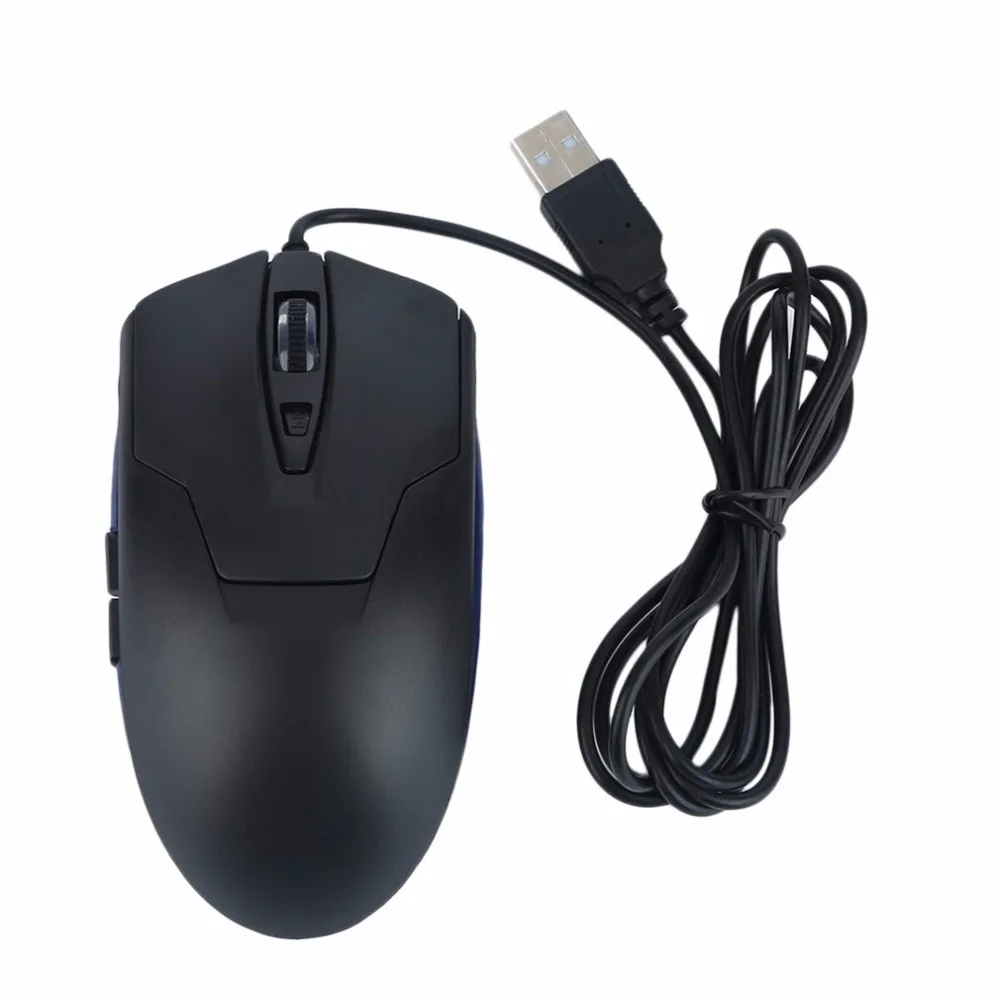Onleny 2400 CPI LED 6 Button Key Optical USB Wired Mouse Precise Scroll
