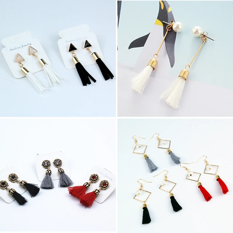 

2017 Fashion Vintage Earrings For Women Jewelry Bright Brick Earrings Flower Ancient Long Tassel Drop Earrings Dangle Brincos