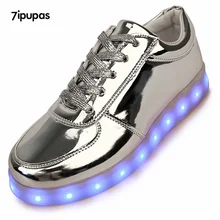 2016 Shining 11 Colors Luminous Sport LED Shoes men with Lighted for Adults Light Up Shoes led Unisex Glowing USB Charging Shoes