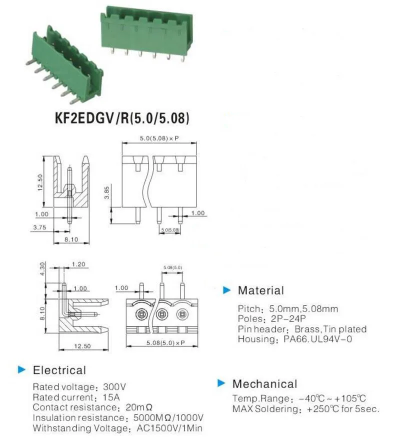 5 комплектов 2 P/3 P/4 P/5 P/6 P/7 P/8 P/9 P/10 P KF2EDGK комплект 300V 10A вставляемый клеммный блок разъем 5,08 мм шаг с гнездом 2 видов