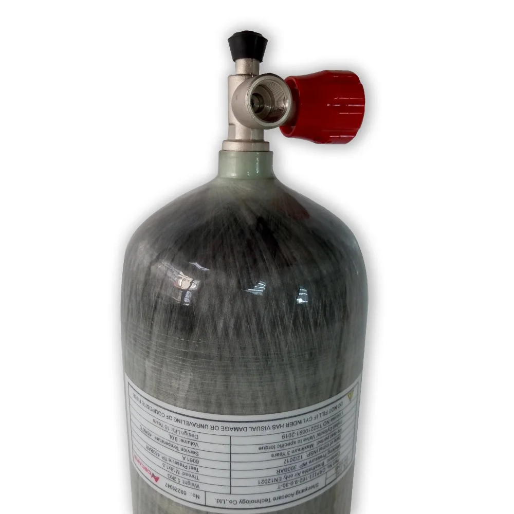 AC10911 Acecare 9L Pcp воздушный винтовочный цилиндр Hpa 4500Psi баллон для Акваланга Пейнтбол Co2 баллон сжатого воздуха Airforce Condor Pcp-M