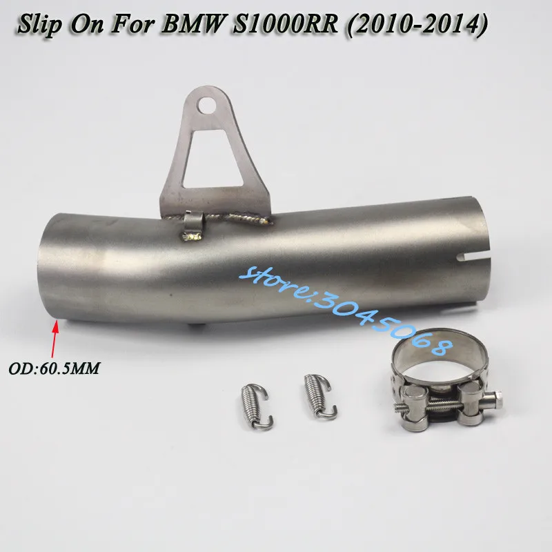 

Motorcycle Full System Exhaust Motorbike Muffler Modified Middle Link Pipe Slip On For BMW S1000RR Without Exhaust 2010-2014