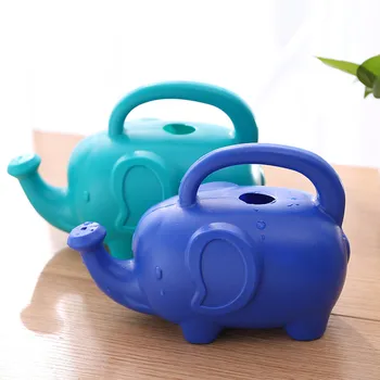 

Child Kids Cute Cartoon Elephant Shaped Watering Pot Sweet Candy Color Beach Plastic Sprinklers Hole Portable Home Tool G520
