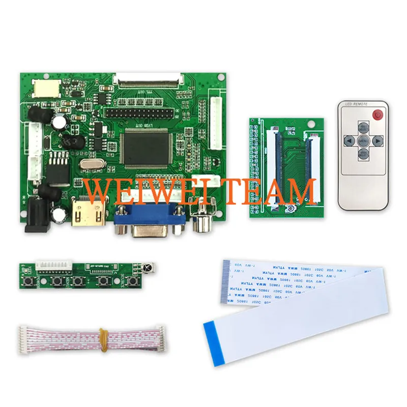 

LCD TTL LVDS Controller Board HDMI VGA 2AV 60PIN for A070VW04 V0 Driver Board testing before shipping