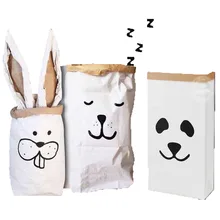 Экологическая крафт-бумага мультфильм складная корзина для хранения детская коробка для хранения игрушек Детская игрушка ведро детская большая корзина для хранения