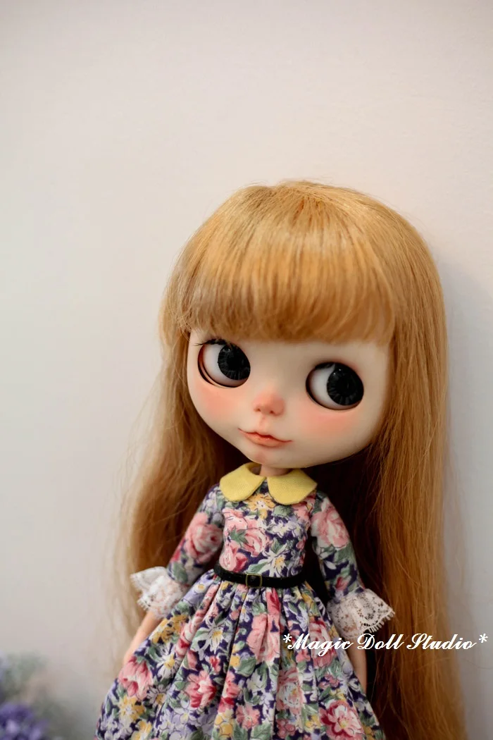 [MG689] Новинка года Neoblythe кукла платье# цветок печатных с кружево платье для Neoblythe Azone OB24 куклы в розницу