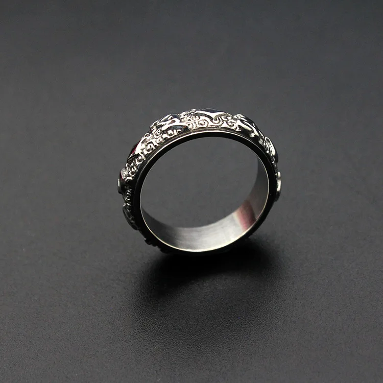 Модный вращающийся этнический Тотем круглый узор кольца серебряный цвет нержавеющая сталь ювелирные изделия для мужчин и женщин подарок высокое качество