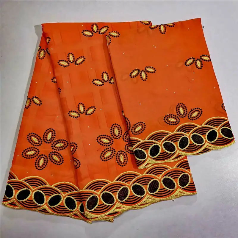 

LY!Cotton fabric stons fabric white lace for nigerian party african cotton lace fabric high quality 5+2yard/lot ! P31956