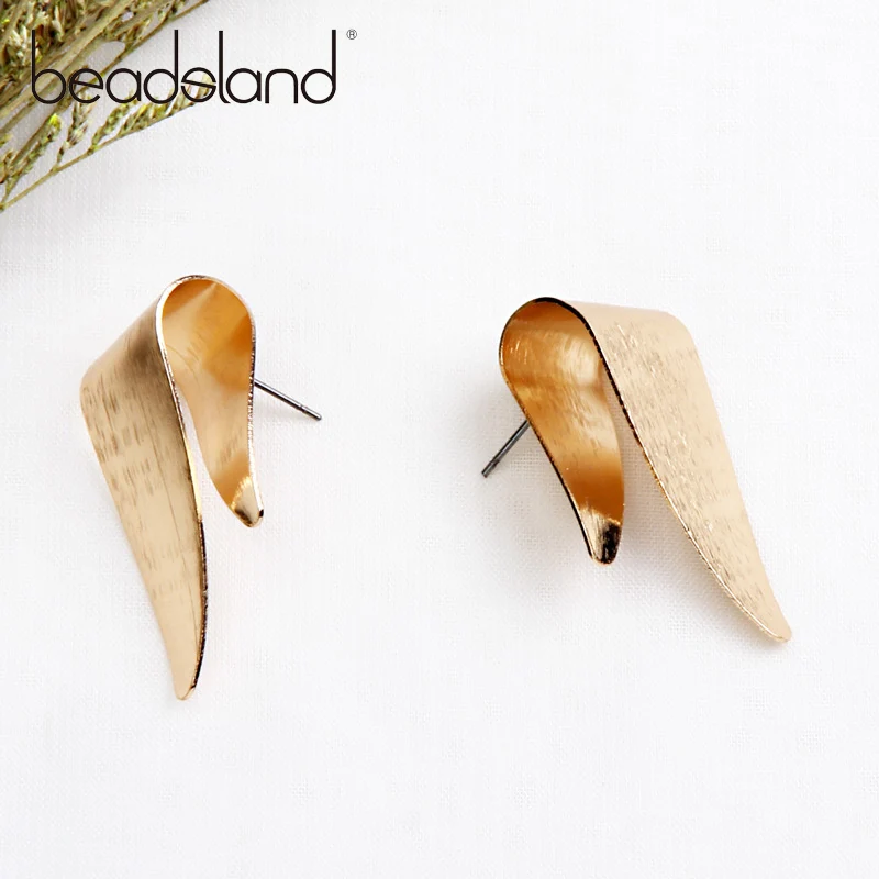 Beadsland Drop Earrings Metal Sheet Curved Triangle Design Fashion Punk Women Girls Dancing Party Christmas Gift 39288 | Украшения и