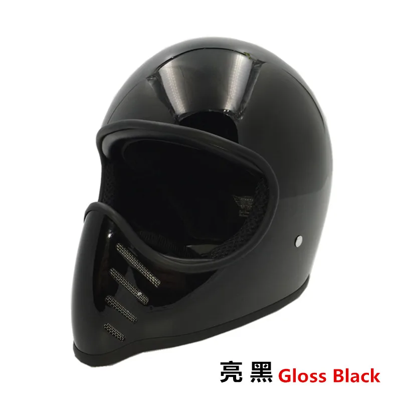 Мужской мото rcycle шлем TT CO японский Томпсон полное лицо мото rcycle шлем Ghost Rider гоночные шлемы capacete casco moto - Цвет: gloss black