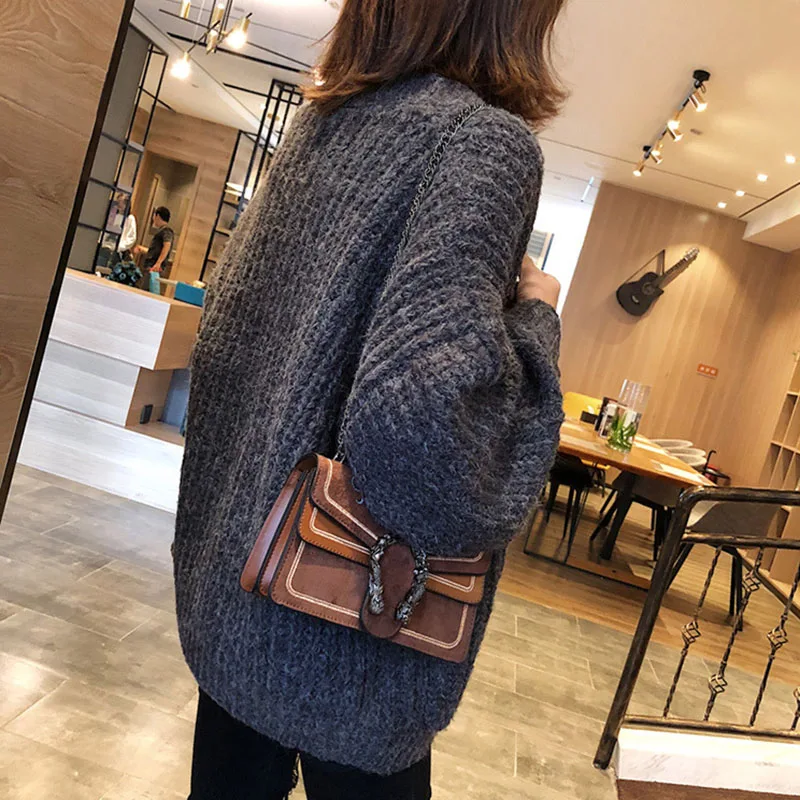 Fashion Design Women Leather Letter Shoulder Bag Female INS Popular Luxury Handbag Chains Crossbody Flap Bolsa For Lady SS3495 (4)