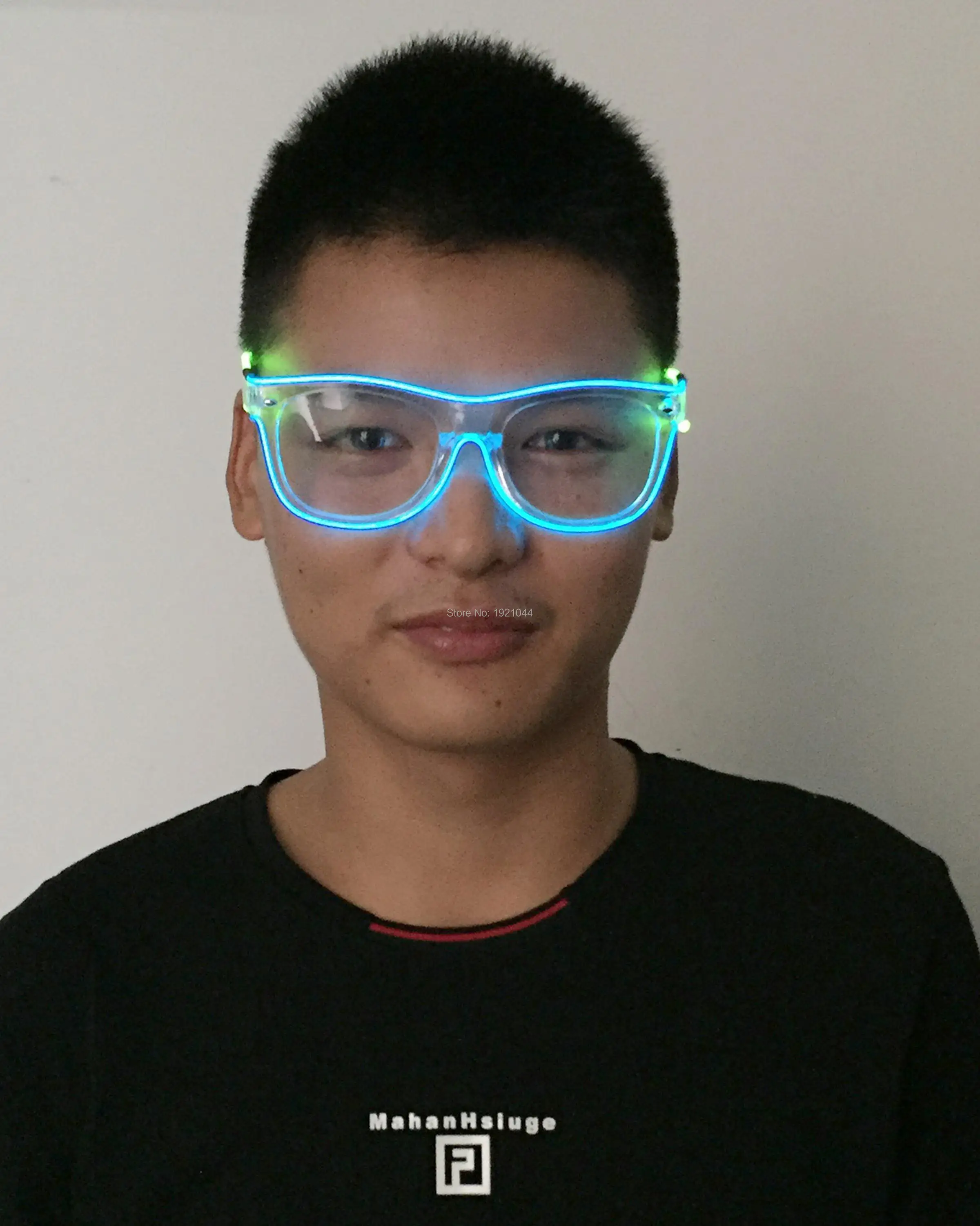 Новое поступление двухцветные светящиеся солнцезащитные очки EL Wire со встроенным