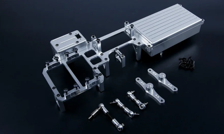 Alloy Twin Steering Servo With Big font b Battery b font Case Kit for Losi 5ive