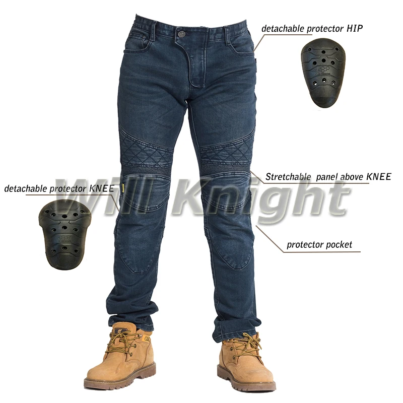 

Blue Motorcycle Racing Jeans The Standard Version Ride Jeans Comfortable Riding Trousers