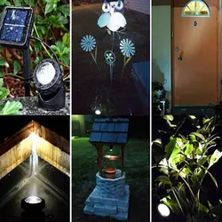 Аквариум Солнечная лампа, лампа подводный прожектор проекции света Водонепроницаемый Открытый Светодиодный садовый светильник на