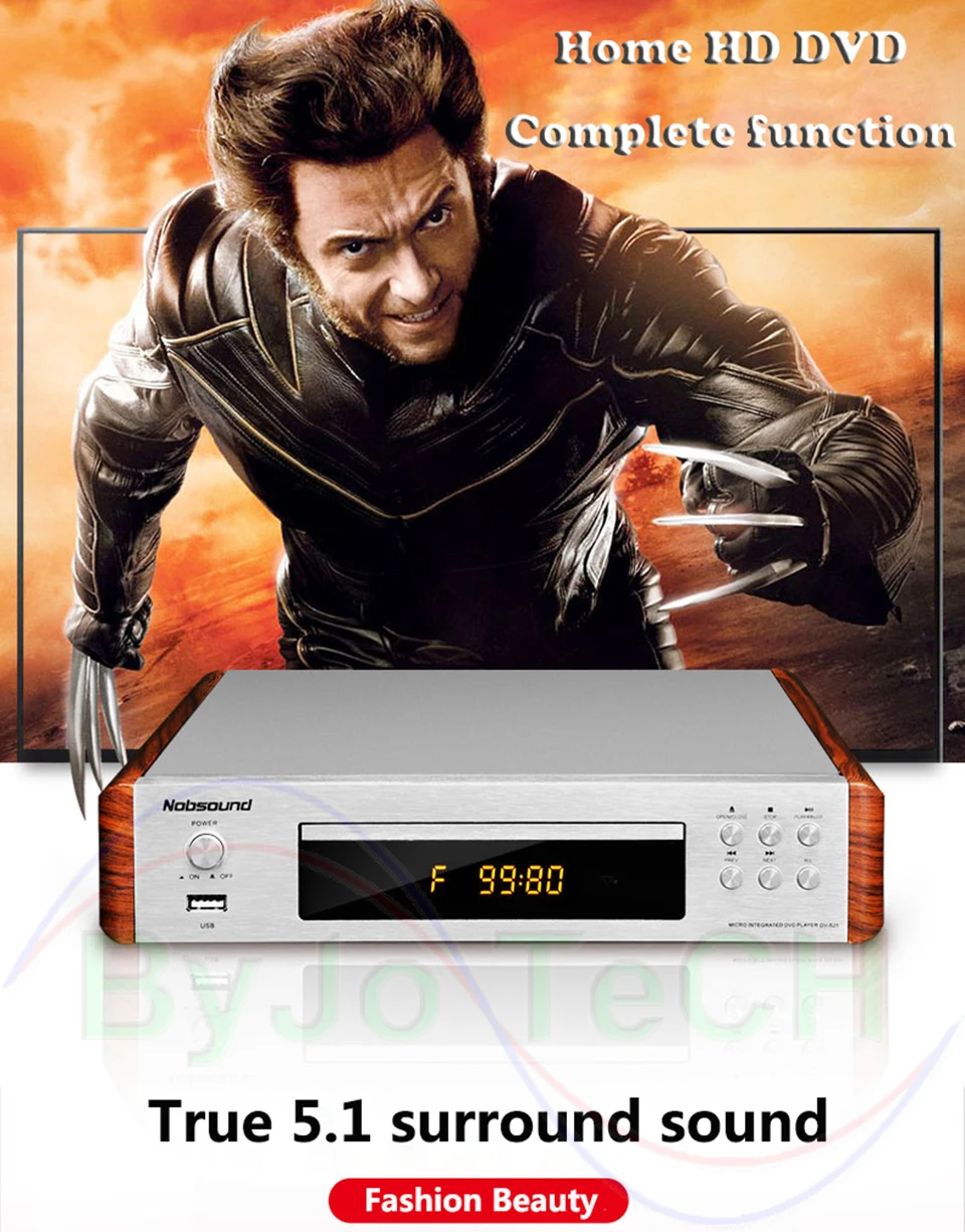 Nobsound DV525 HD DVD CD USB HDMI S-Video A-B функция повтора 5,1 объемный звук KTV профессиональный микрофонный интерфейс