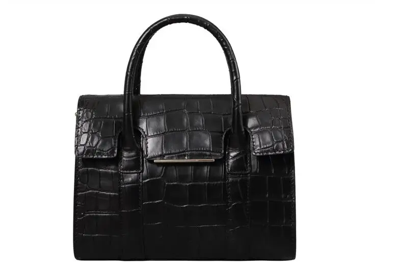 fashion 2017 Women Leather Handbags Cowhide Genuine Leather Bags Serpentine tote Bags ol bags alligator leather bags