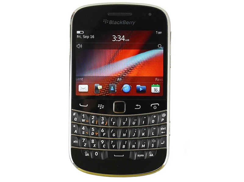 Разблокированный Blackberry 9900 WCDMA 3g QWERTY клавиатура 8 Гб ПЗУ 5MP Bluetooth wifi отремонтированный смартфон