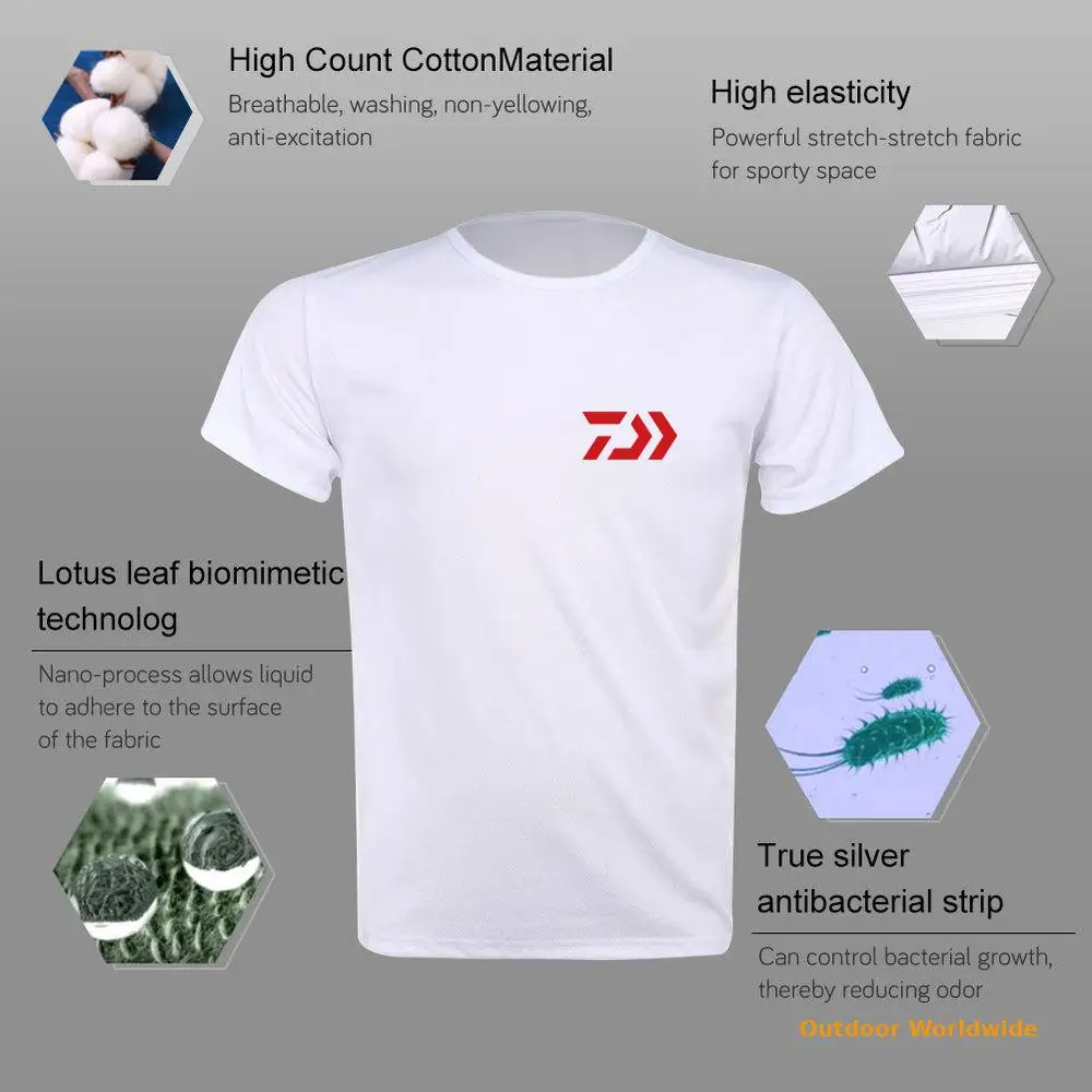 Дышащие анти-грязные DAWA мужские рыболовные футболки креативные гидрофобные водонепроницаемые анти-загрязнения быстросохнущие дайв Рыбалка одежда