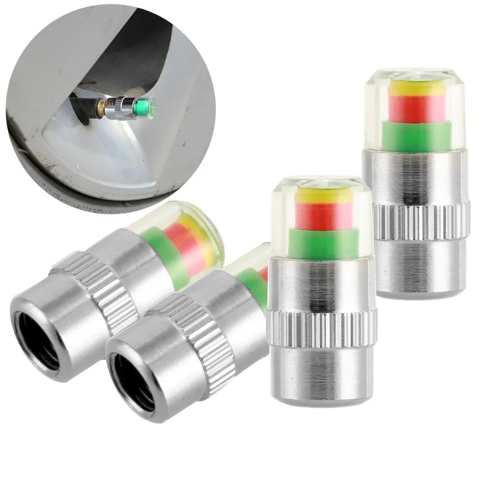 

4PCS/lot Car Tire pressure detection cap Monitoring Caps Sensor Wheel Air Press Alert Tool fits for cars trucks bikes motorcycle