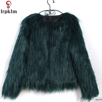 

High Simulation Fur 2018 Women's Short Fur Coats Pink Feather Jacket winter Coat Long Sleeve Artificial Fur Clothing LZ888