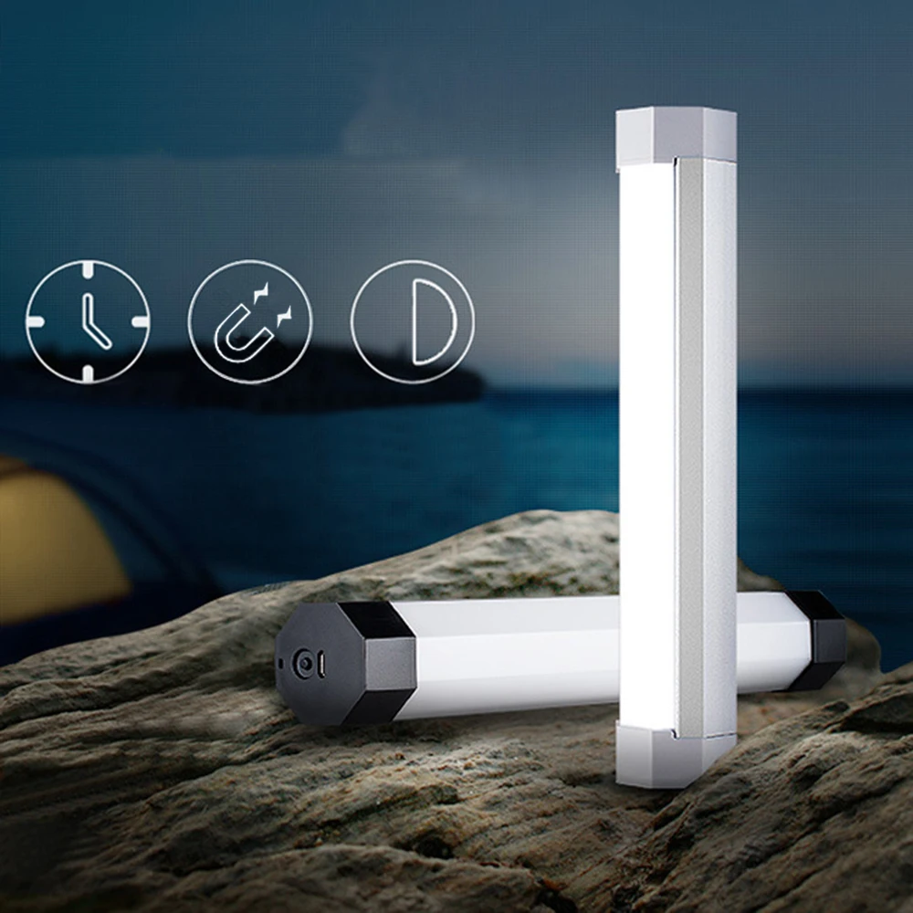 

LED Flashlight with a Magnet High Power USB Rechargeable Portable Lanterns Torch Outdoor Camping Tent Hard Light Flashlight