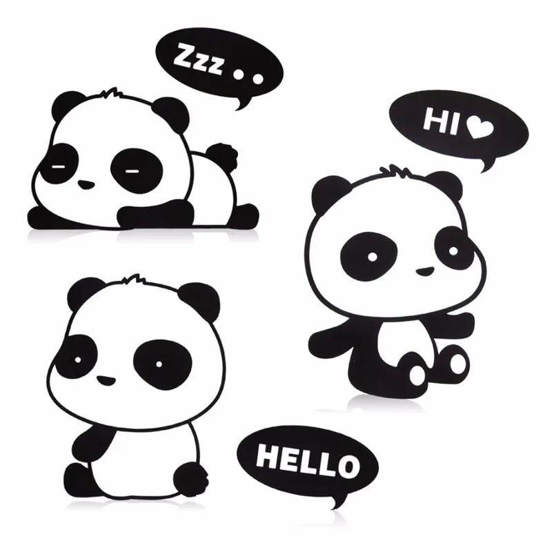 

3PCS Panda DIY Switch Stickers Plastic Wall Stickers Vinyl Mural Decor Cartoon Decals Home Decoration Stickers Switch
