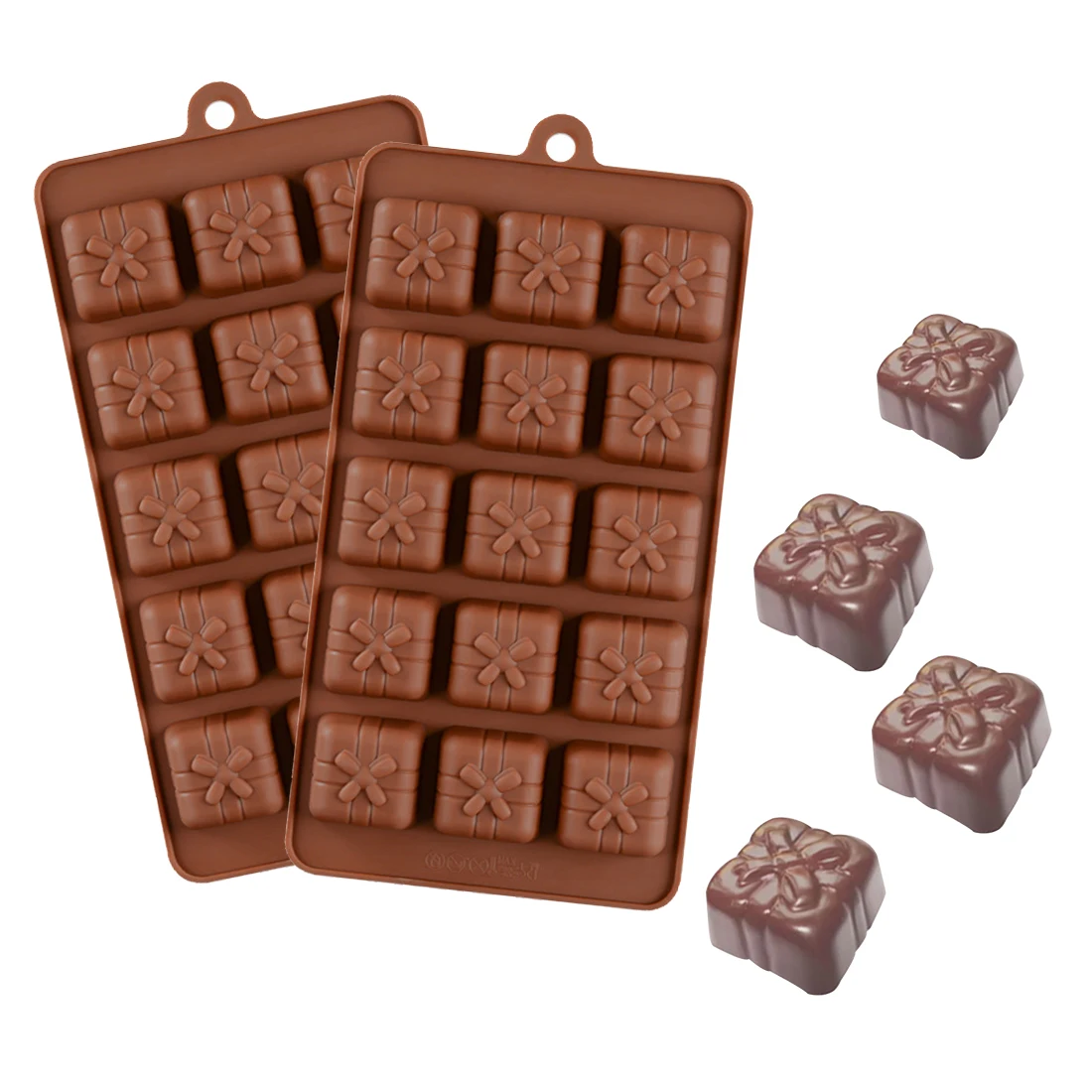 

15 Holes Gift Box Shape Silicone Fondant Cake Mold Soap Mould Bakeware Baking Cooking Tools Sugar Cookie Jelly Pudding Decor